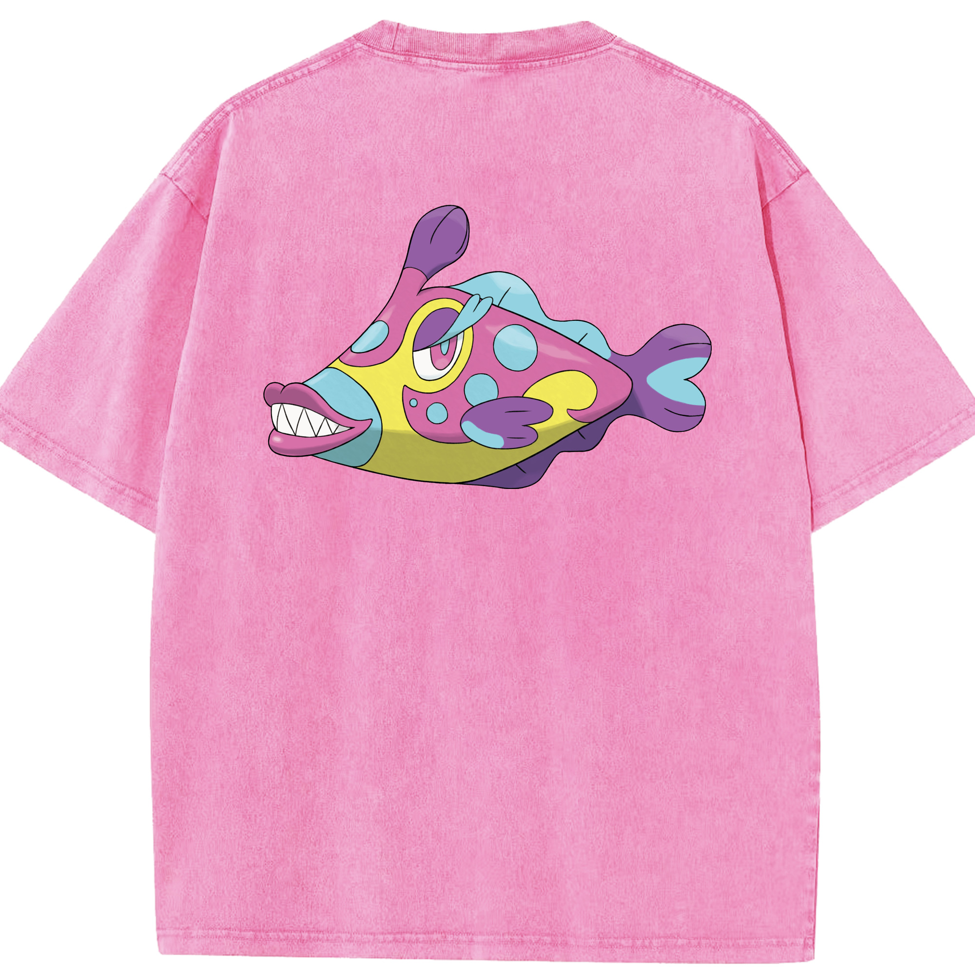 （画像用） ポケットモンスター Pokémon 綿100% ヴィンテージ風 半袖Tシャツ（背面プリント）